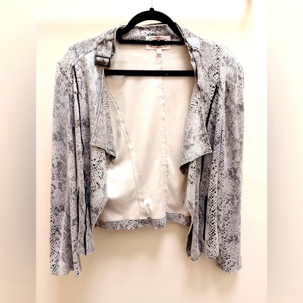 Interplay Couture snakeskin print jacket-EXCELLENT CONDITION-size 14